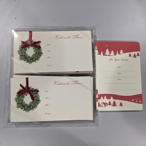 Festive Holiday Stationery Set with Wreath Design